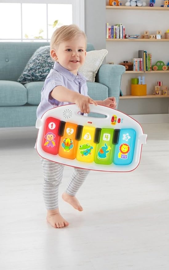 Fisher-Price Baby Playmat Deluxe Kick & Play Piano Gym with Musical -Toy Lights & Smart Stages Learning Content for Newborn to Toddler