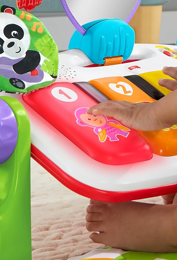 Fisher-Price Baby Playmat Deluxe Kick & Play Piano Gym with Musical -Toy Lights & Smart Stages Learning Content for Newborn to Toddler