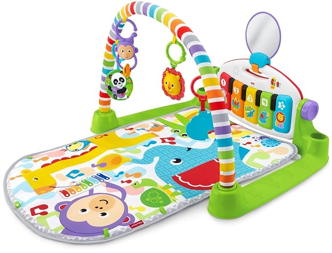 Fisher-Price Baby Playmat Deluxe Kick & Play Piano Gym with Musical -Toy Lights & Smart Stages Learning Content for Newborn to Toddler